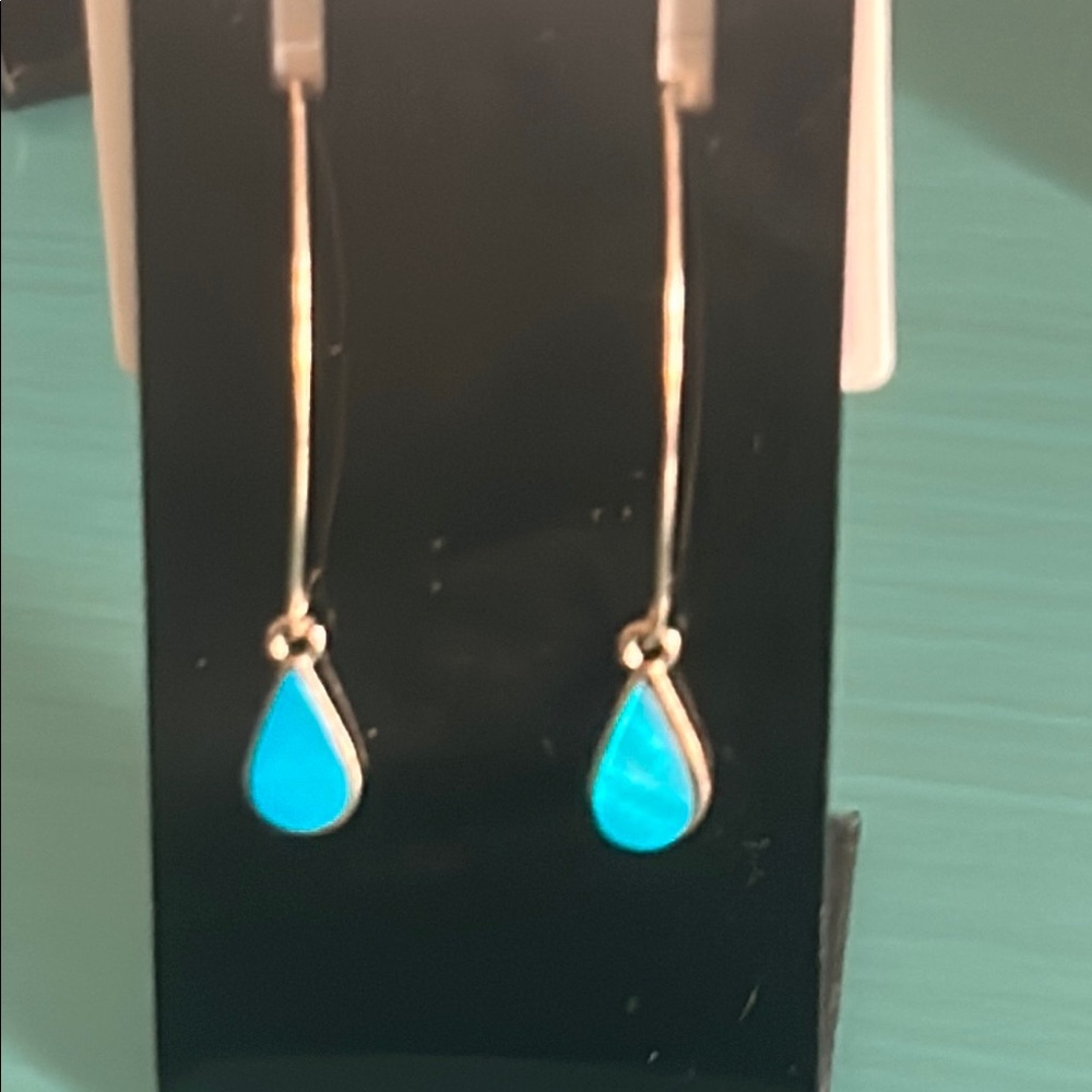 New Lot 5 Pais of Gold Wood and Multicolor Art Deco Boho Style Drop Earrings Set - Picture 8 of 12